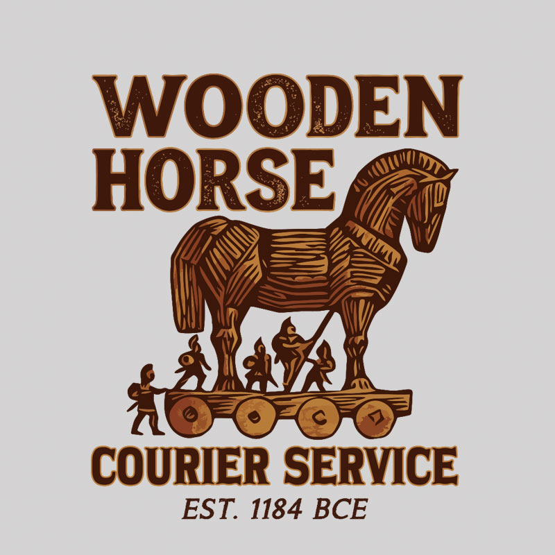 Trojan Courier Geek T-Shirt
