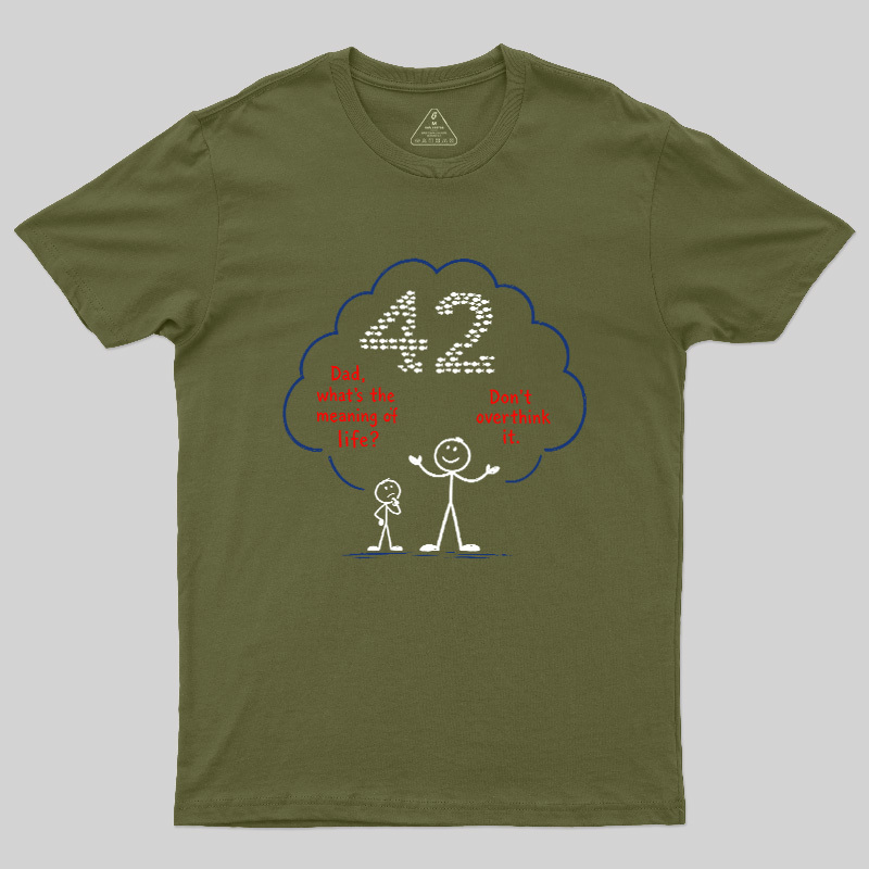 Don't Overthink It 42 Shirt Geek T-Shirt