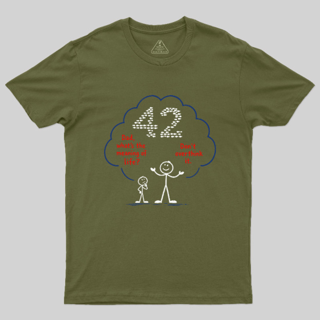 Don't Overthink It 42 Shirt Geek T-Shirt
