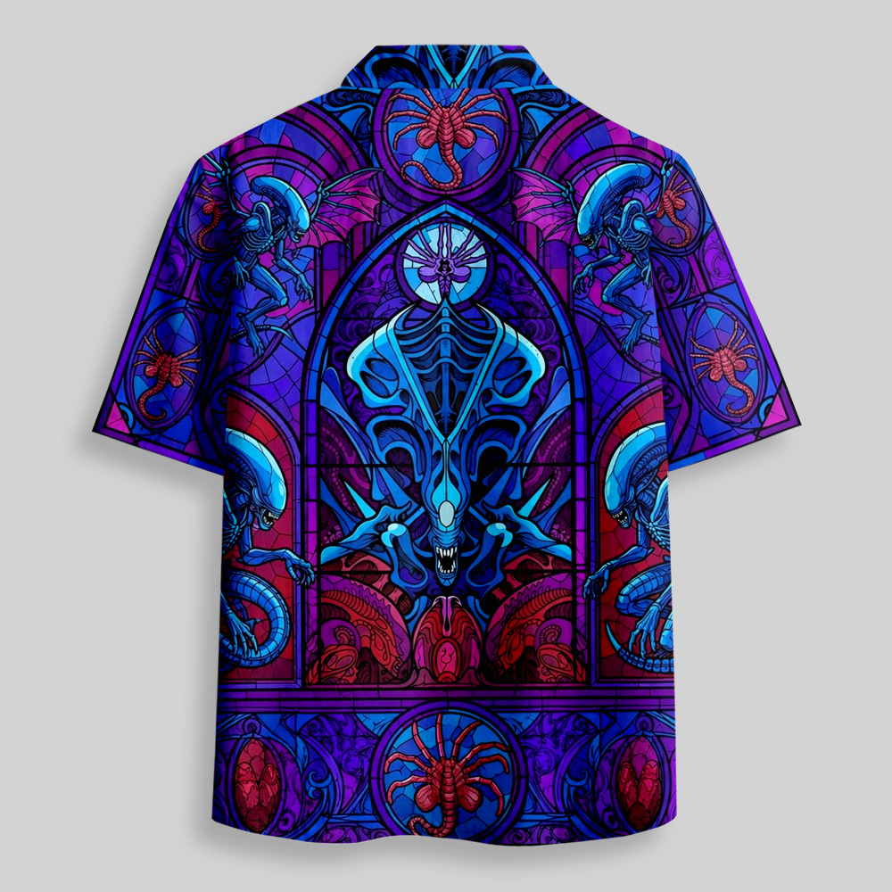 LV-426 Stained Glass Button Up Pocket Shirt