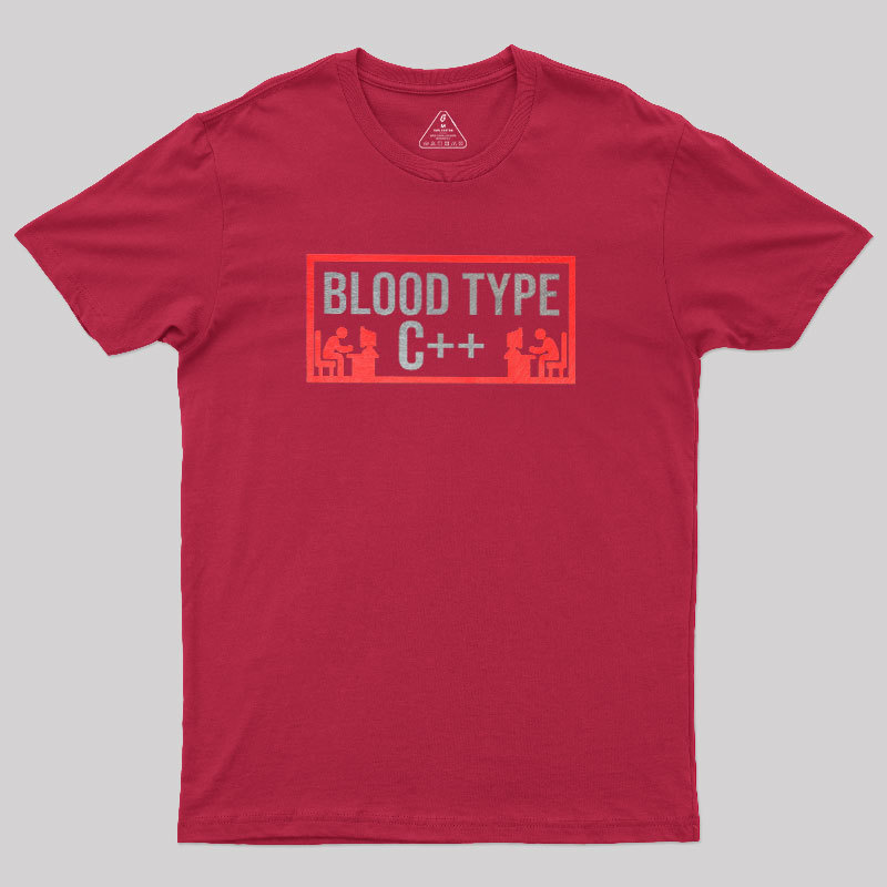 Blood Type C++ Geek T-Shirt