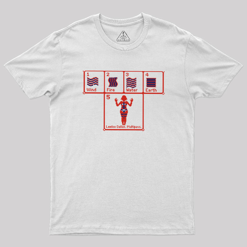 Wind Fire Water Earth Geek T-Shirt