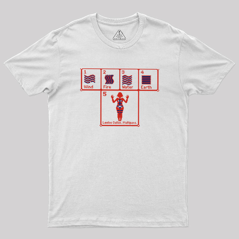 Wind Fire Water Earth Geek T-Shirt