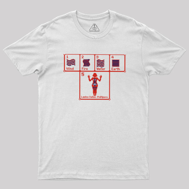 Wind Fire Water Earth Geek T-Shirt
