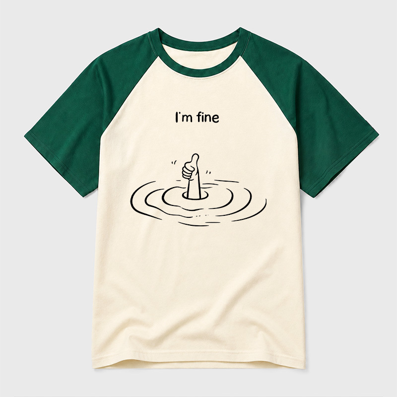 I‘m Fine Geek Retro Raglan T-Shirt