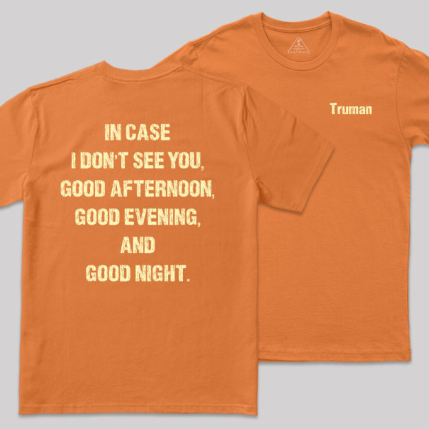 Truman��s Farewell Front and Back Printed Geek T-Shirt