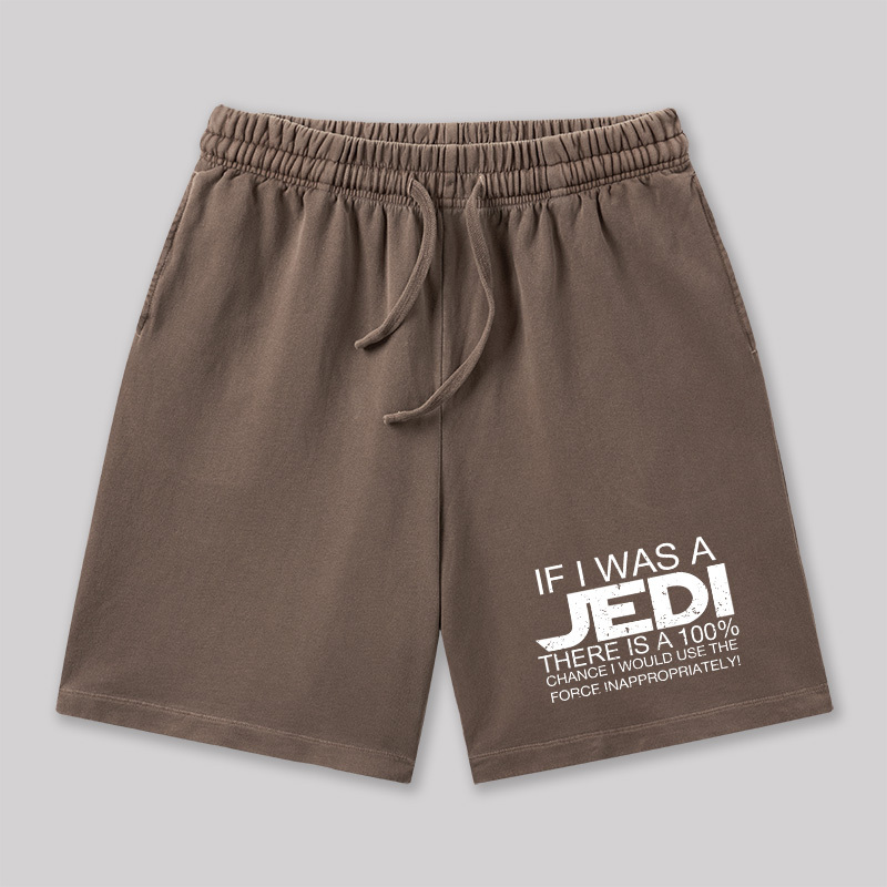 Use The Force Inappropriately Geeky Washed Shorts