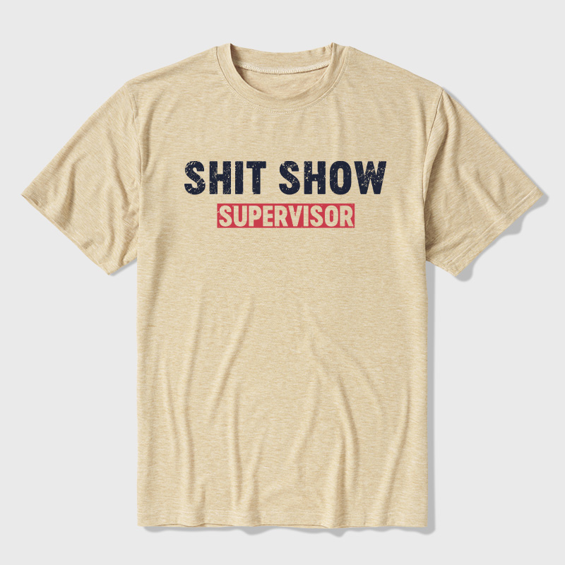 Shit Show Supervisor Ultra Soft Heather Tee