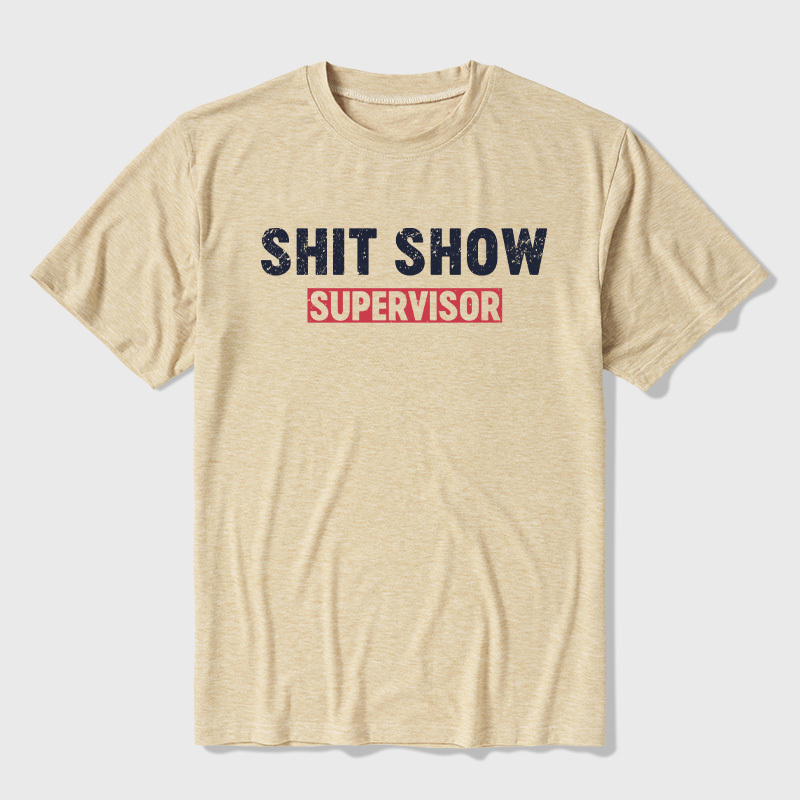 Shit Show Supervisor Ultra Soft Heather Tee