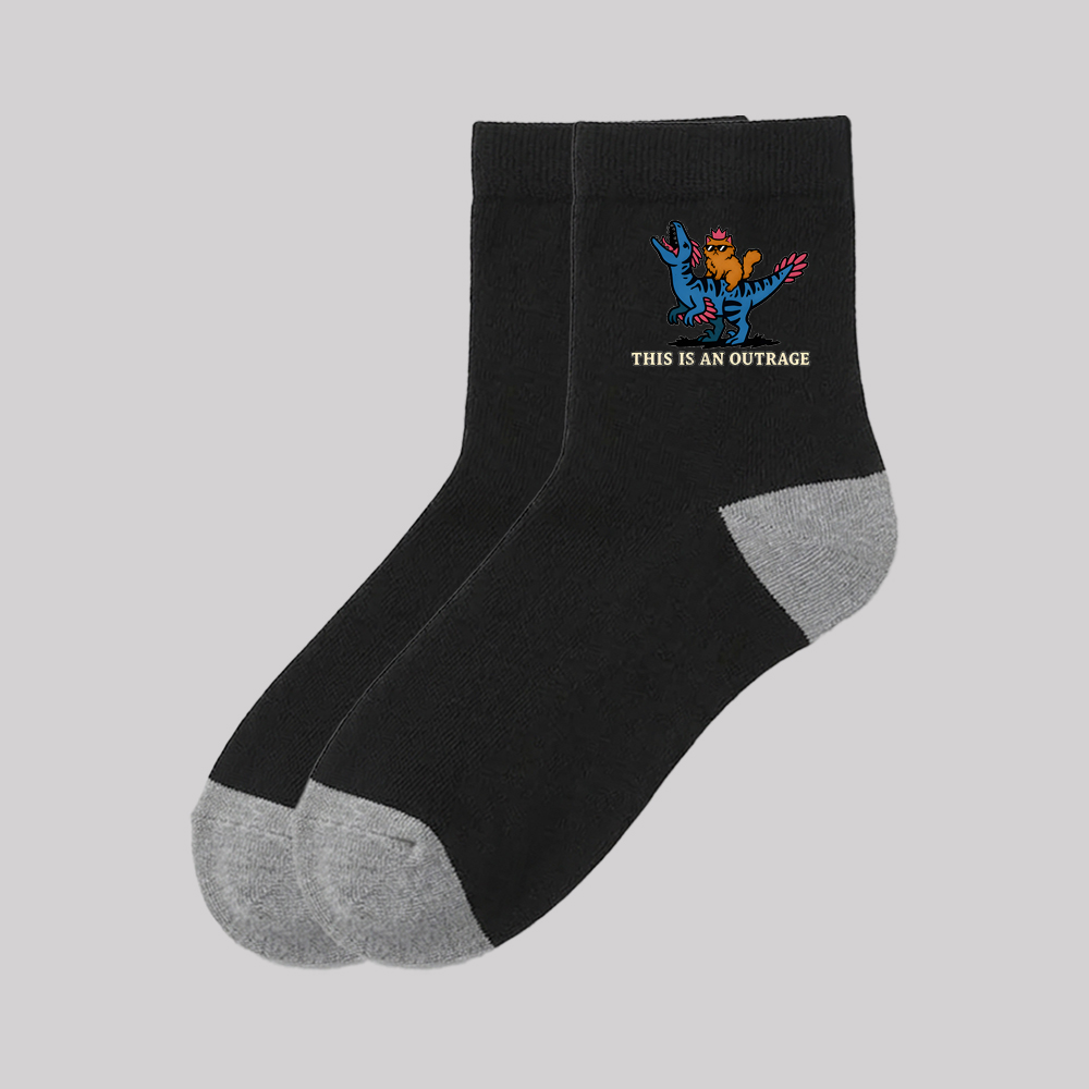 This Is An Outrage Geek Cotton Daily Socks