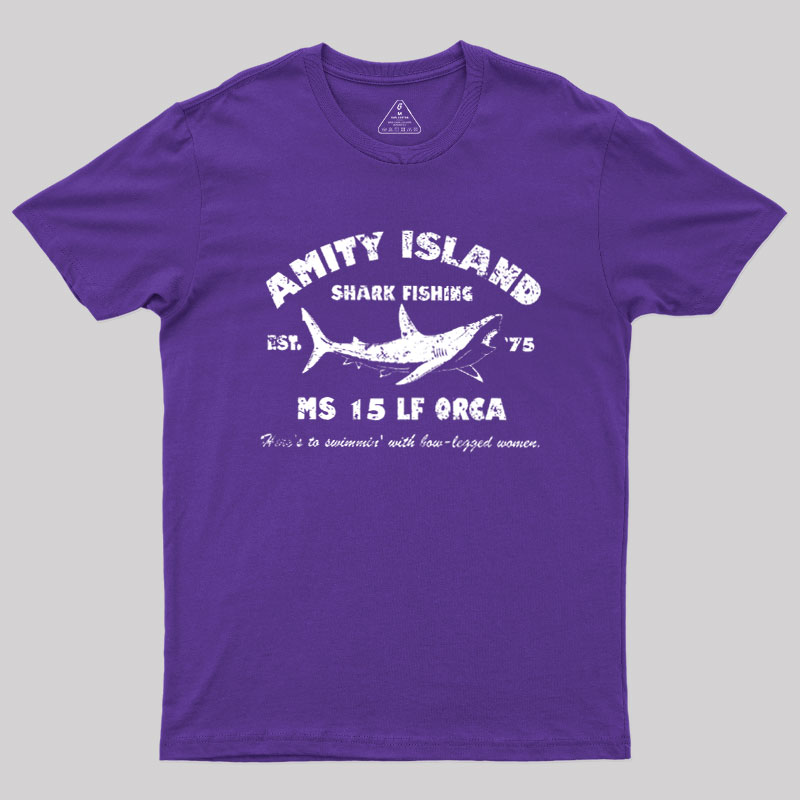 Amity Island Shark Fishing Est 1975 Geek T-Shirt