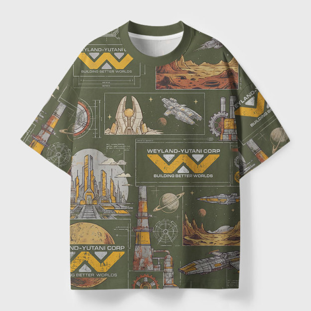 WEYLAND YUTANI CORP Geek All-Over Print T-Shirt