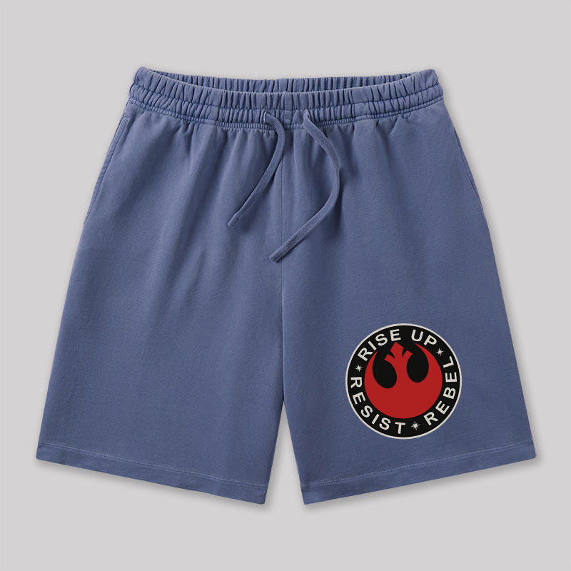 Resist Rebel Riseup Geeky Washed Shorts