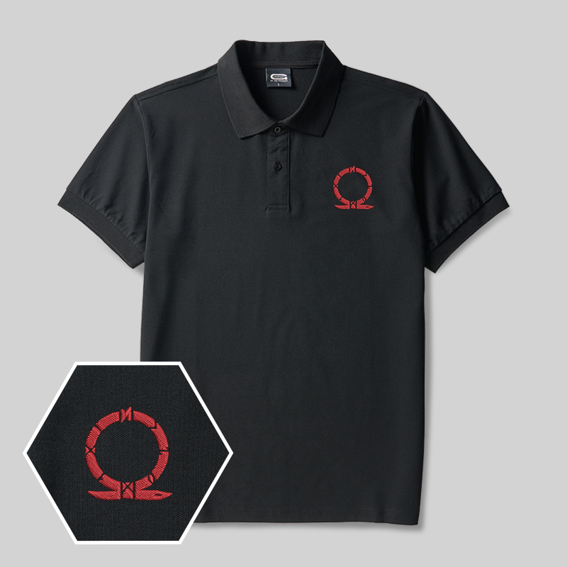 Omega Classic Geek Embroidered Polo Shirts