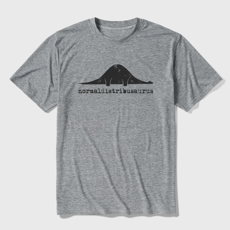 Normal Distribution Dinosaur Ultra Soft Heather Tee