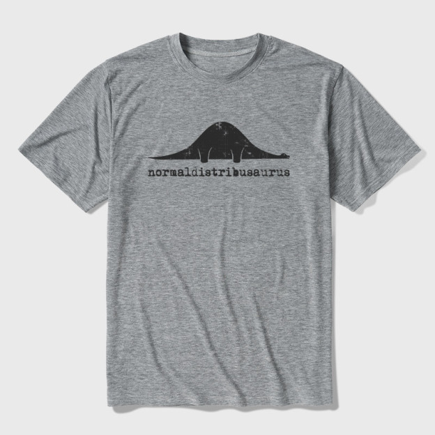 Normal Distribution Dinosaur Ultra Soft Heather Tee