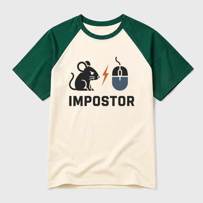 Impostor Mouse Geek Retro Raglan T-Shirt