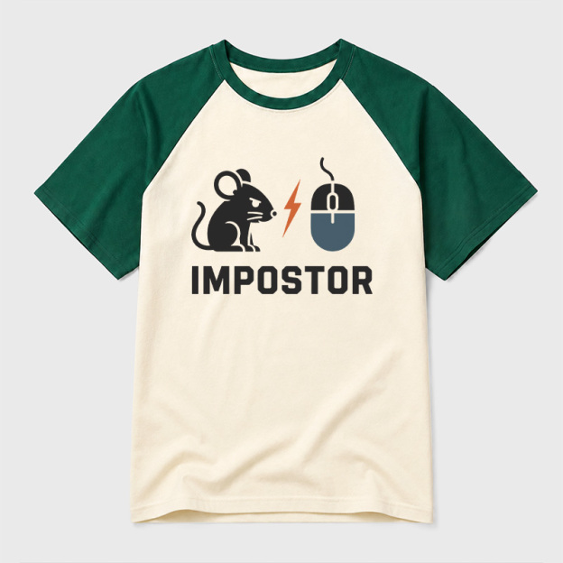 Impostor Mouse Geek Retro Raglan T-Shirt
