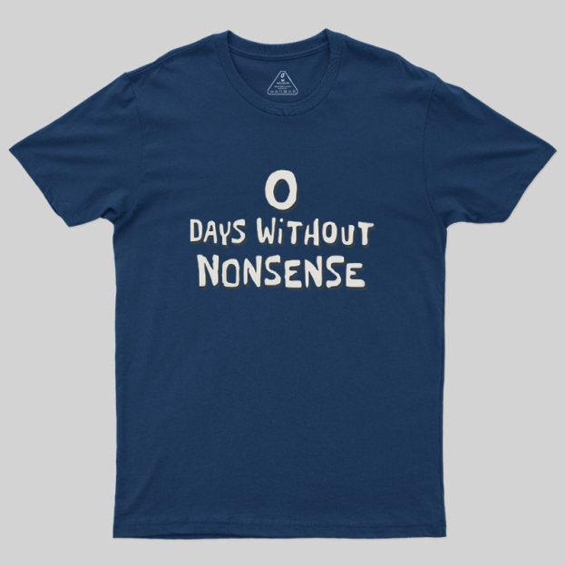 0 Days Without Nonsense Geek T-Shirt