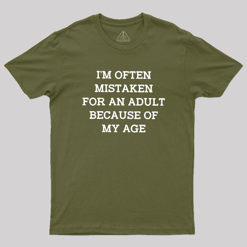 Mistaken For An Adult Geek T-Shirt