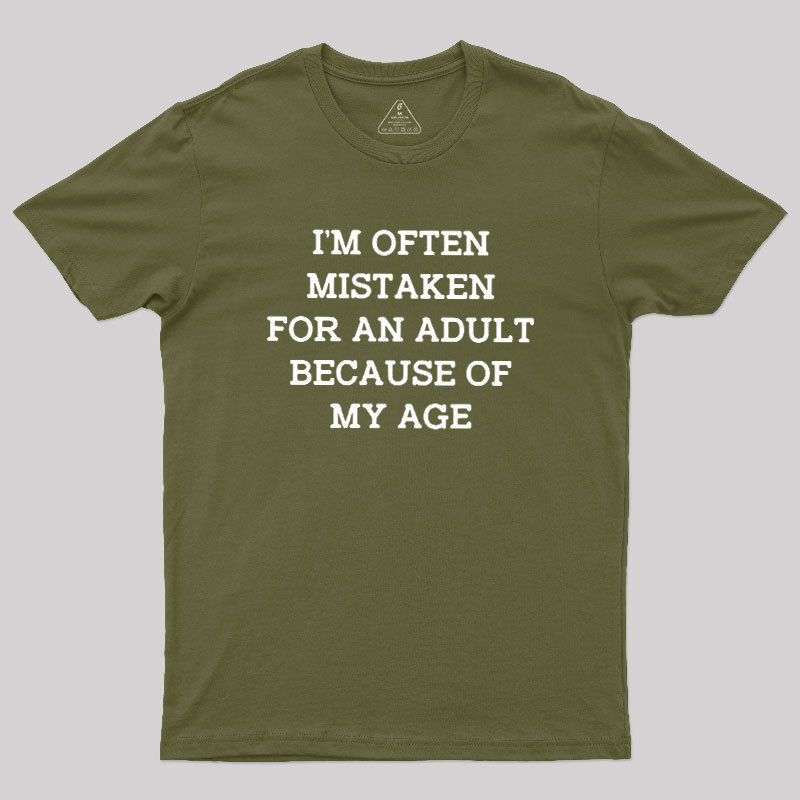 Mistaken For An Adult Geek T-Shirt
