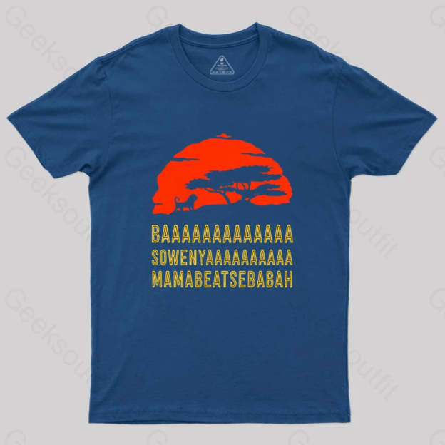 Baaa Sownyaaa Mamabeatsebabah T-Shirt Navy / S