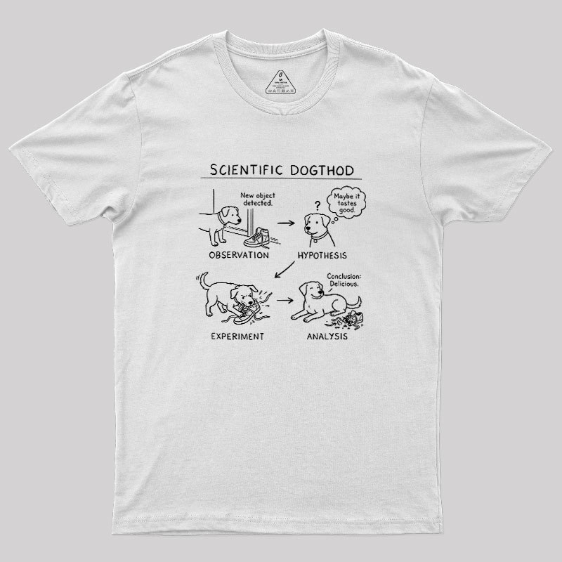 Scientific Dogthod Canine Research Method Geek T-Shirt