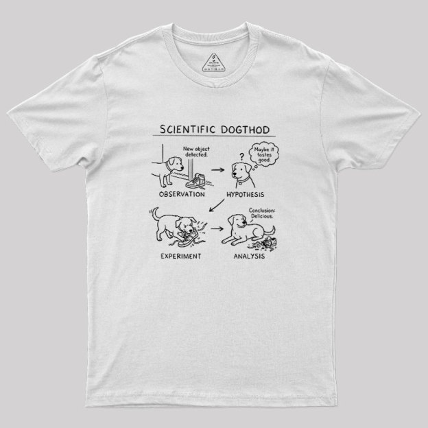 Scientific Dogthod Canine Research Method Geek T-Shirt