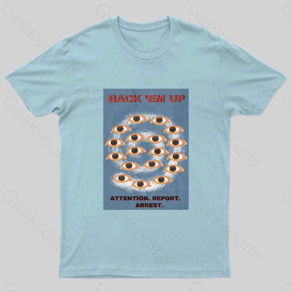 Back Em Up Geek T-Shirt Navy / S