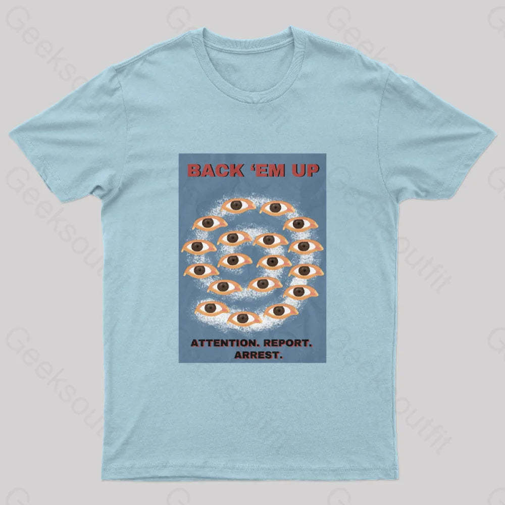 Back Em Up Geek T-Shirt Navy / S