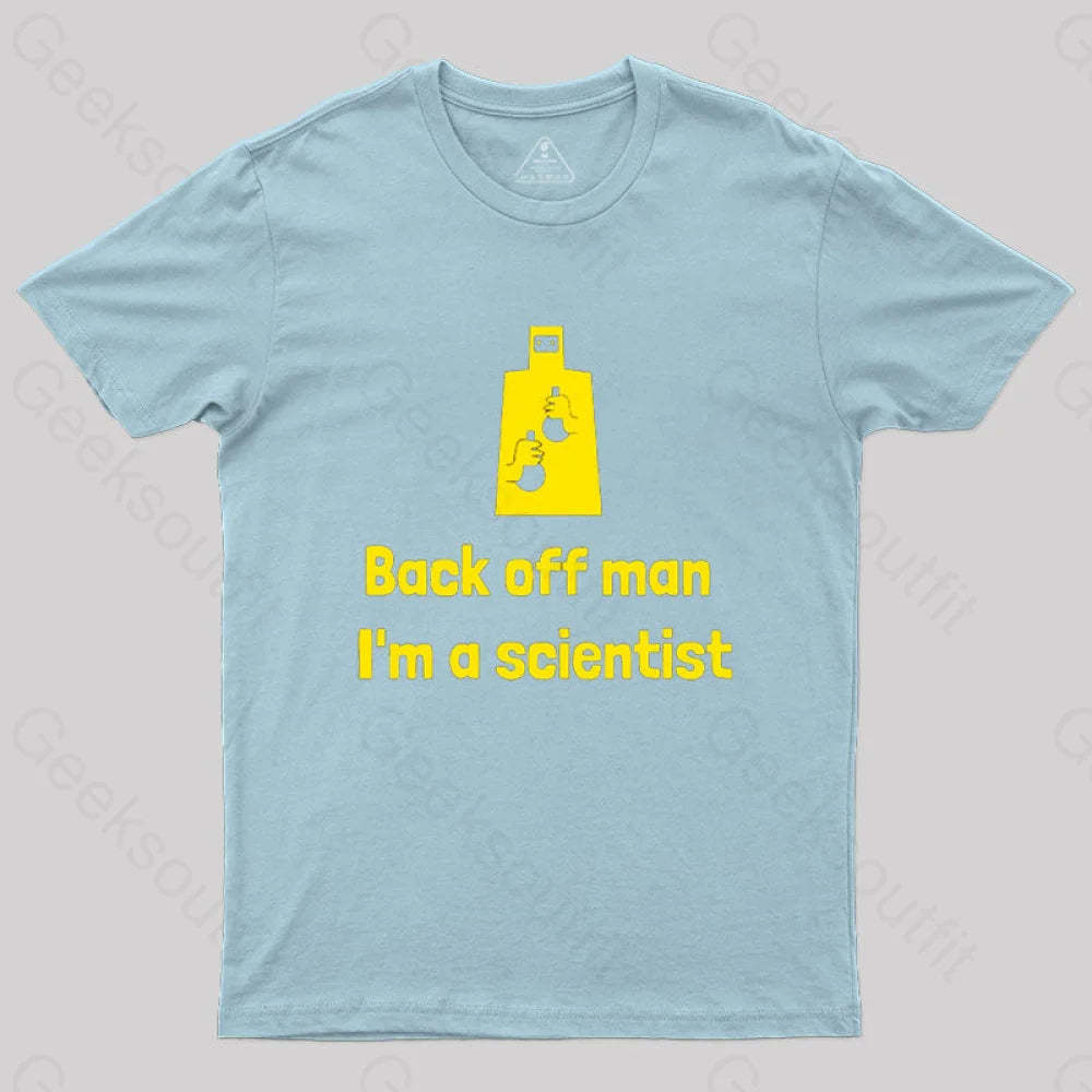 Back Off Man I’m A Scientist T-Shirt Light Blue / S