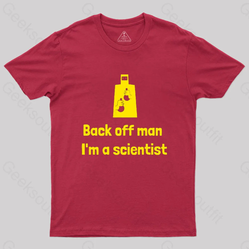 Back Off Man I’m A Scientist T-Shirt Red / S