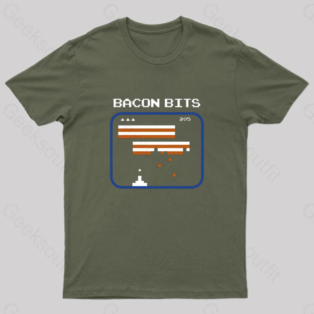 Bacon Bits Nerd T-Shirt Army Green / S