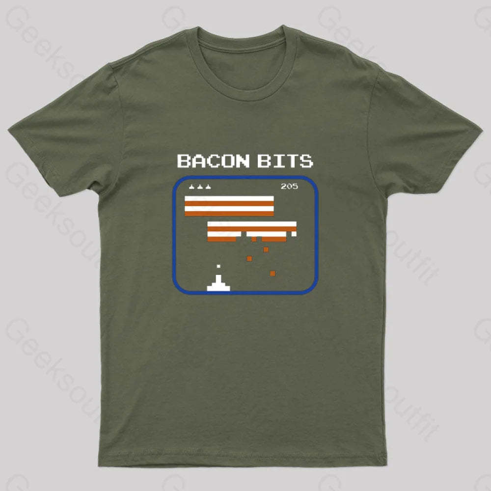 Bacon Bits Nerd T-Shirt Army Green / S