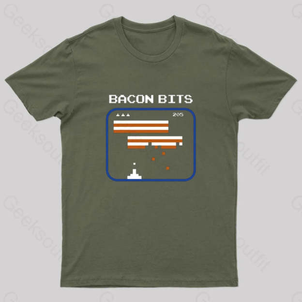 Bacon Bits Nerd T-Shirt Army Green / S