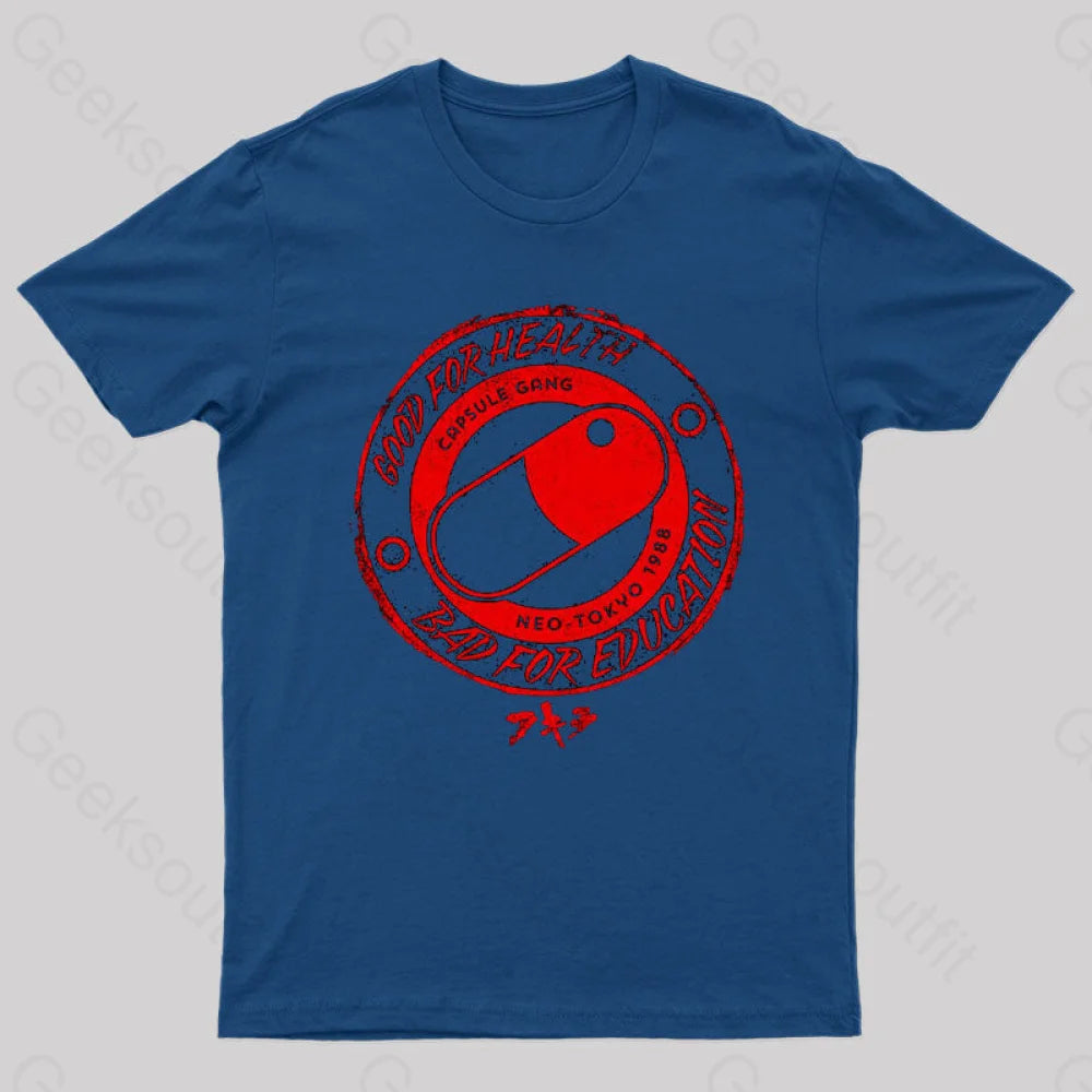 Bad For Education Geeks T-Shirt Navy / S