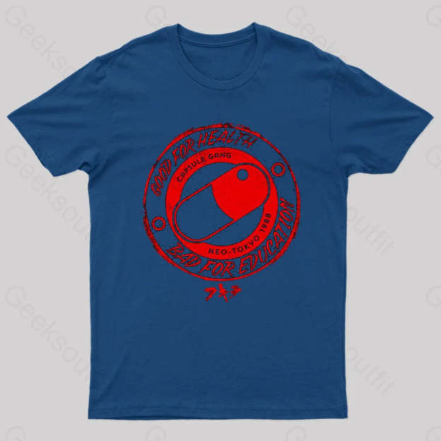Bad For Education Geeks T-Shirt Navy / S