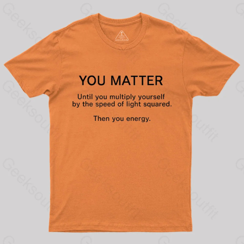 Bad Science Joke Nerd T-Shirt Orange / S