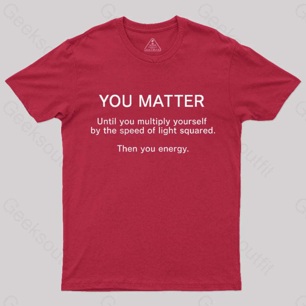 Bad Science Joke Nerd T-Shirt Red / S