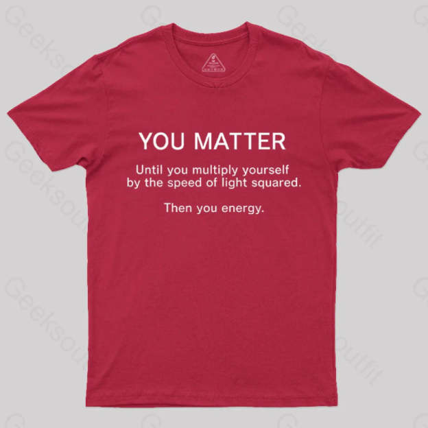 Bad Science Joke Nerd T-Shirt Red / S
