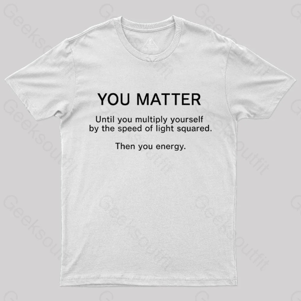 Bad Science Joke Nerd T-Shirt White / S