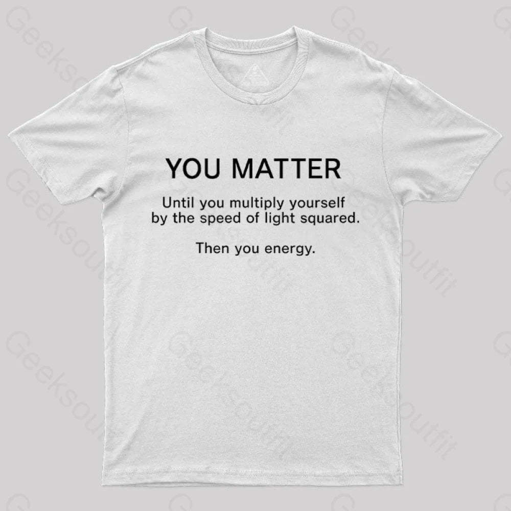 Bad Science Joke Nerd T-Shirt White / S