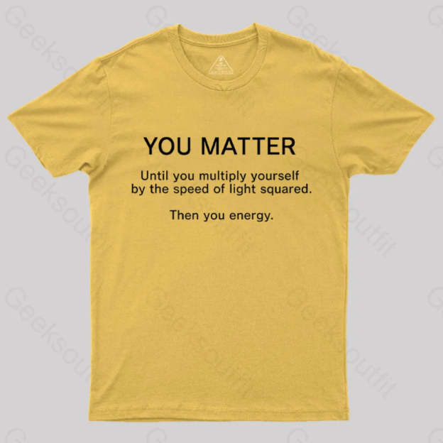 Bad Science Joke Nerd T-Shirt Yellow / S