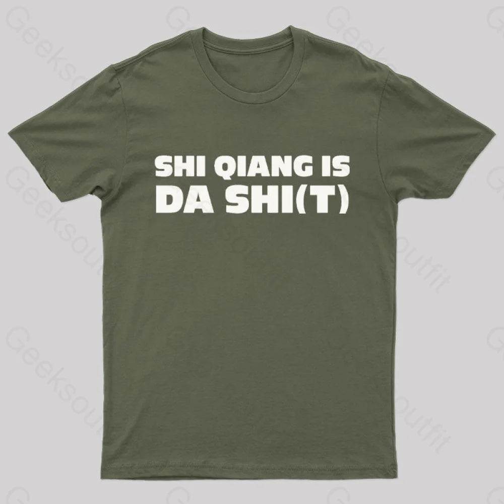 Badass Detective Nerd T-Shirt Army Green / S