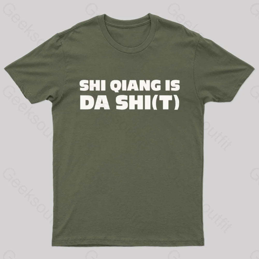 Badass Detective Nerd T-Shirt Army Green / S