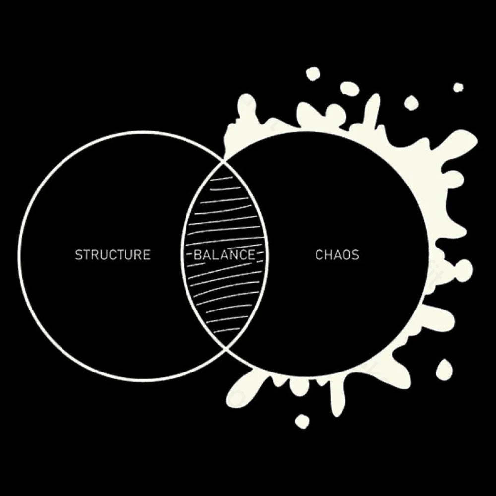 Balance Between Structure And Chaos Geek T-Shirt