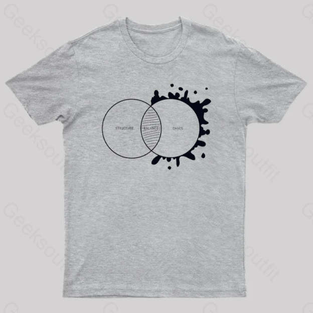 Balance Between Structure And Chaos Geek T-Shirt Grey / S