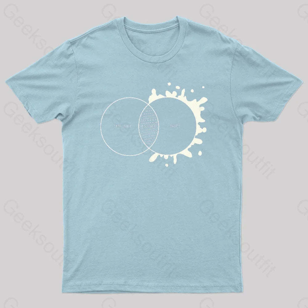 Balance Between Structure And Chaos Geek T-Shirt Light Blue / S