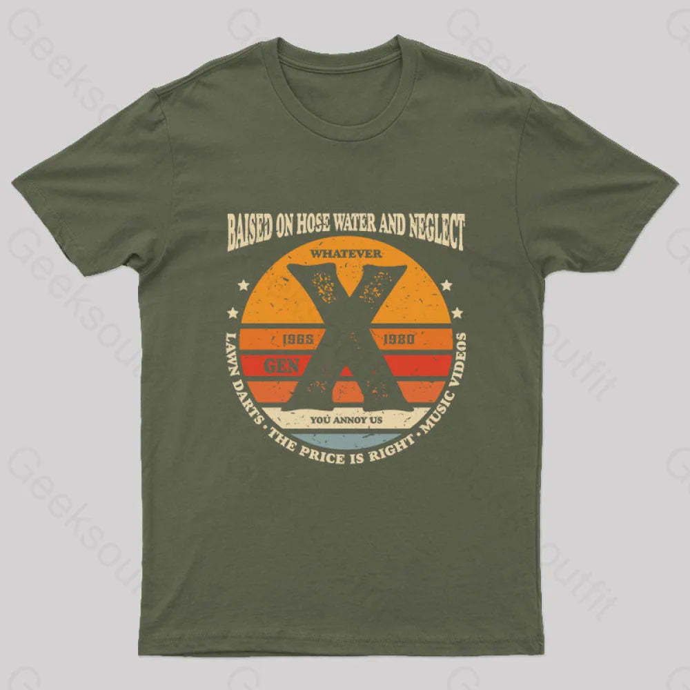 Balsed On Hose Water And Neglect T-Shirt Army Green / S