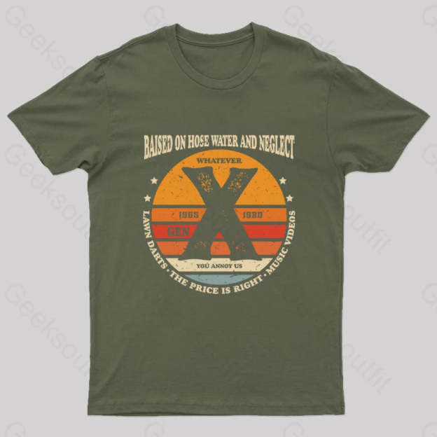 Balsed On Hose Water And Neglect T-Shirt Army Green / S